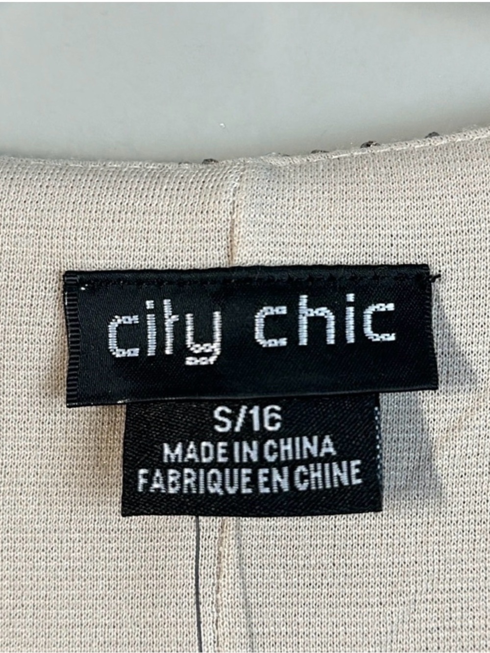 City Chic Champagne Sequin Wrap Dress - Picture 11 of 11